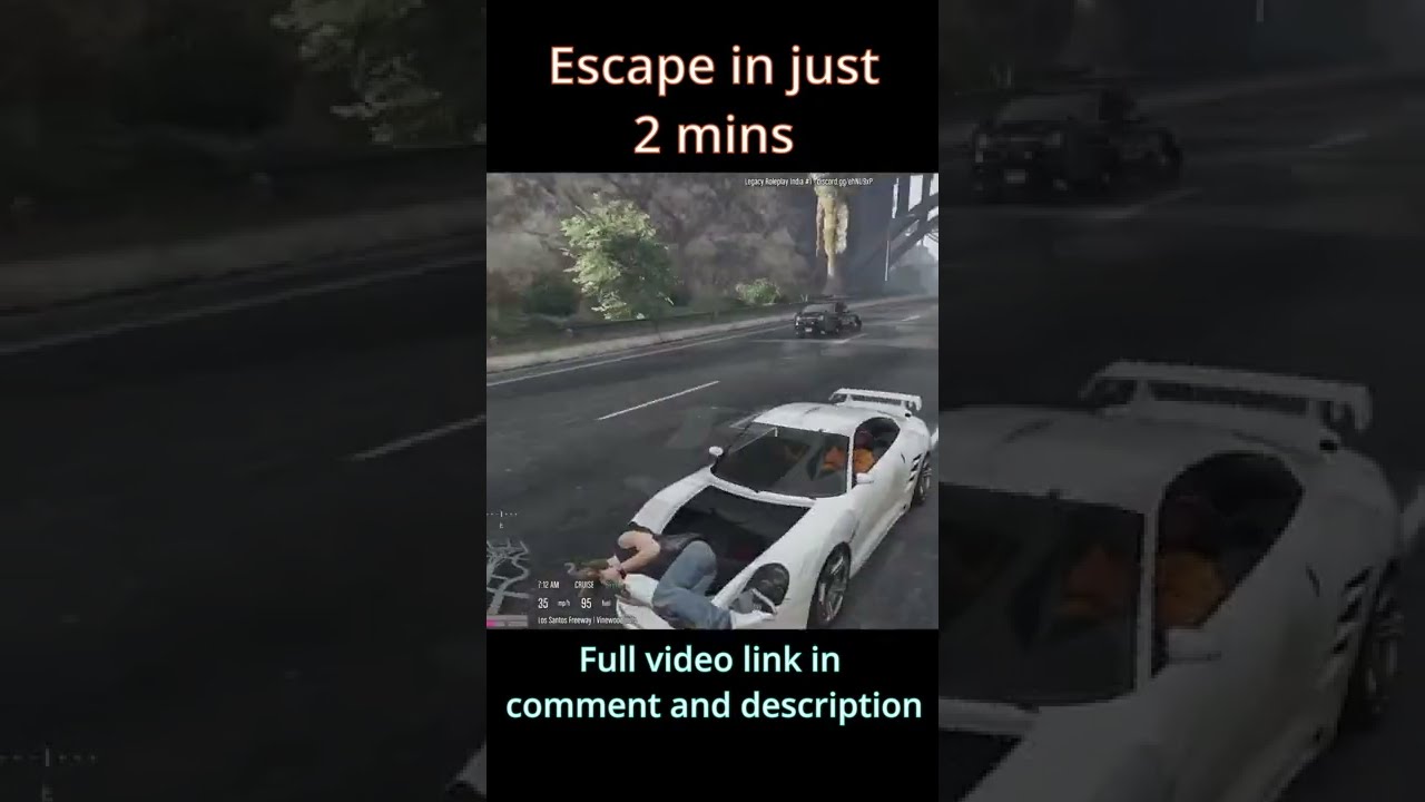 Escape in just 2 mins 😎 | Legacy Roleplay India🖤| GTA 5 Roleplay🤩|