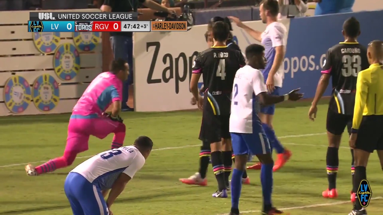 football score Ricardo Ferriño's records 7-save shutout in 1-0 victory over RGVFC