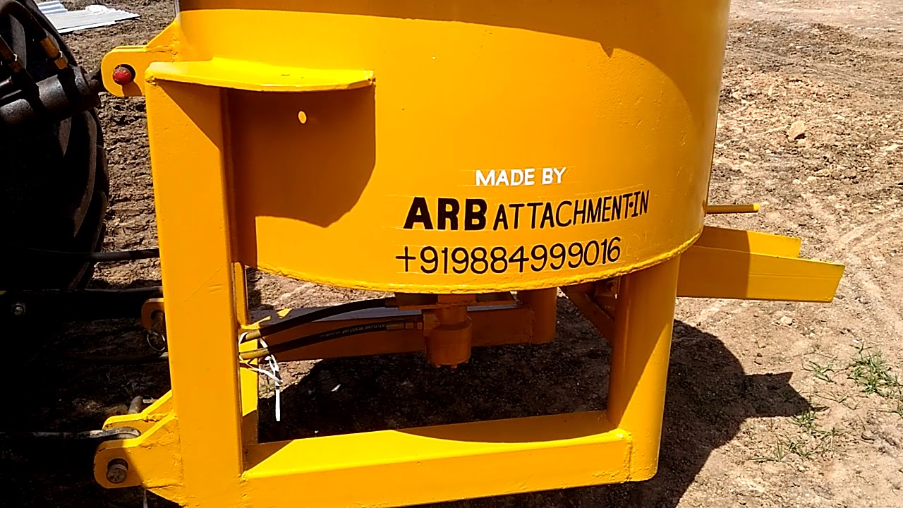 Concrete PAN Mixture Hydraulic Tractor Pan Mixer Hydraulic YouTube