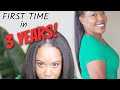 I STRAIGHTENED MY NATURAL HAIR FOR THE FIRST TIME IN 3 YEARS! | LENGTH CHECK