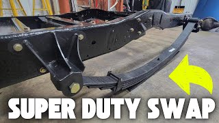 INSTALLING Battle Born Brakes Super Duty AXLE SWAP Brackets on a Dentside Ford Truck