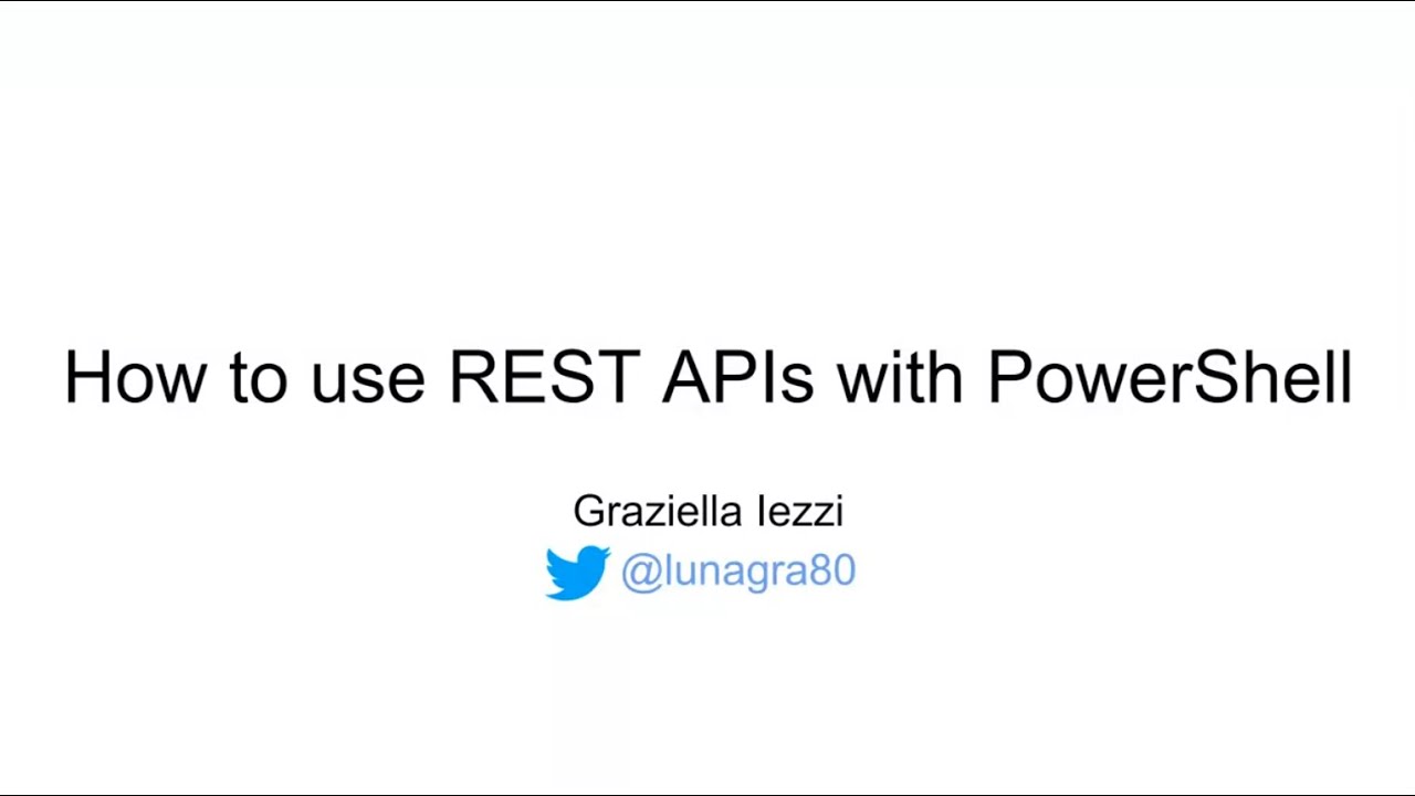 HH PowerShell User Group #22 - How to use REST APIs with PowerShell ...