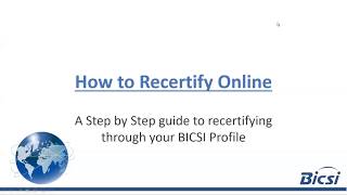 How to Recertify Online