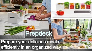 Prepdeck: Your kitchen utensils organizer with necessary meal prep containers for efficient cooking