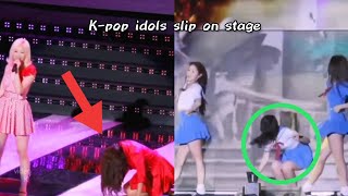 K-pop Idols slips and falls on stage #kpop