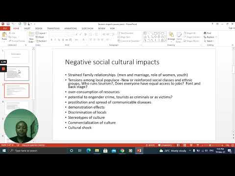 PowerPoint Tourism Impacts Power Point PowerPoint 19 March 2022