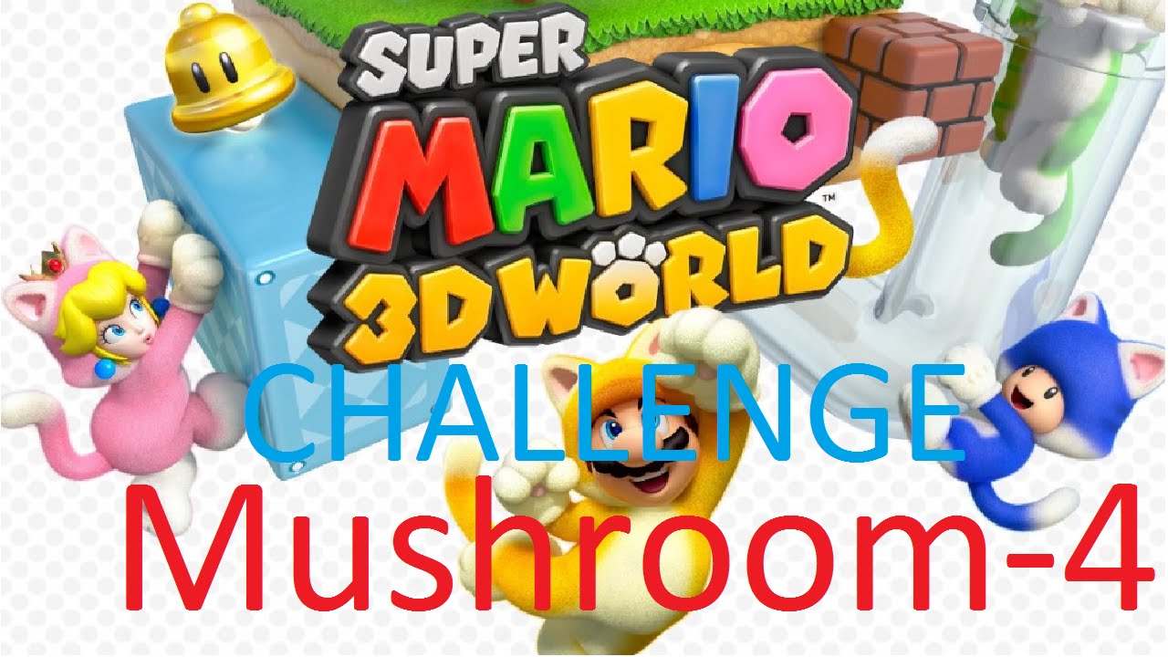 Let's Challenge Super Mario 3D World (Mushroom-4 Trouble in Shadow-Play Alley): Green Stars