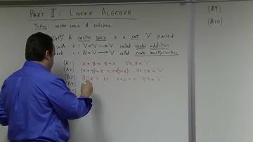 Linear Algebra: Lecture 14: vector space defined, examples, subspace theorem