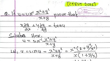 Verify Eulers theorem CTEVT 2071 Mathmatics-III(II/I) Diploma in Civil Engineering