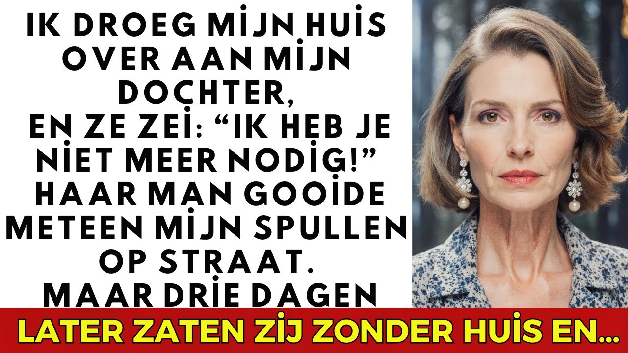 Ik zette mijn handtekening en voelde de pen een inktvlek achterlaten. Mijn hand trilde niet, maar vanbinnen trilde alles. ‘Gefeliciteerd, mevrouw Reeves,’ zei de notaris tegen mijn dochter Pamela....