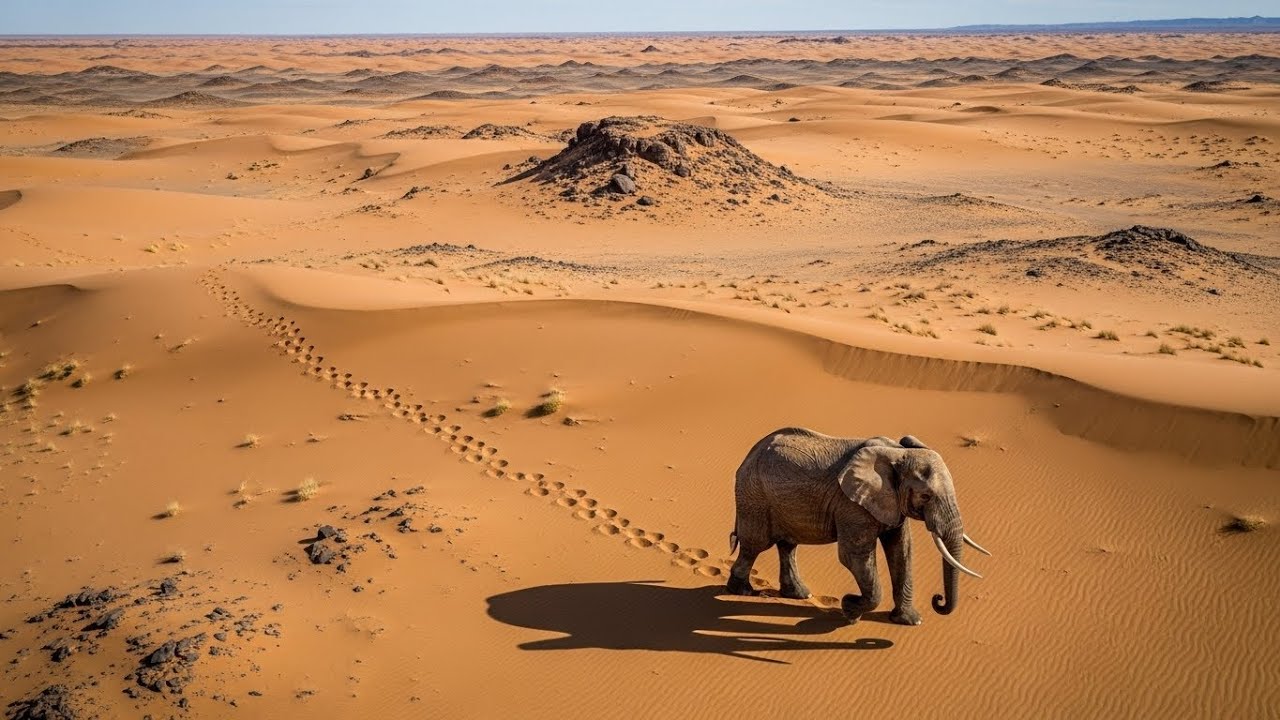 A Baby Elephant Wandered Alone Into the Desert — No One Expected This Ending