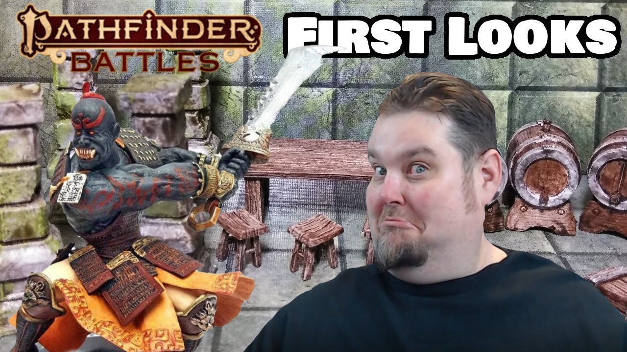 Pathfinder Battles Miniatures First Look --- Rune Giant Rise Of The Runelord Case Incentive