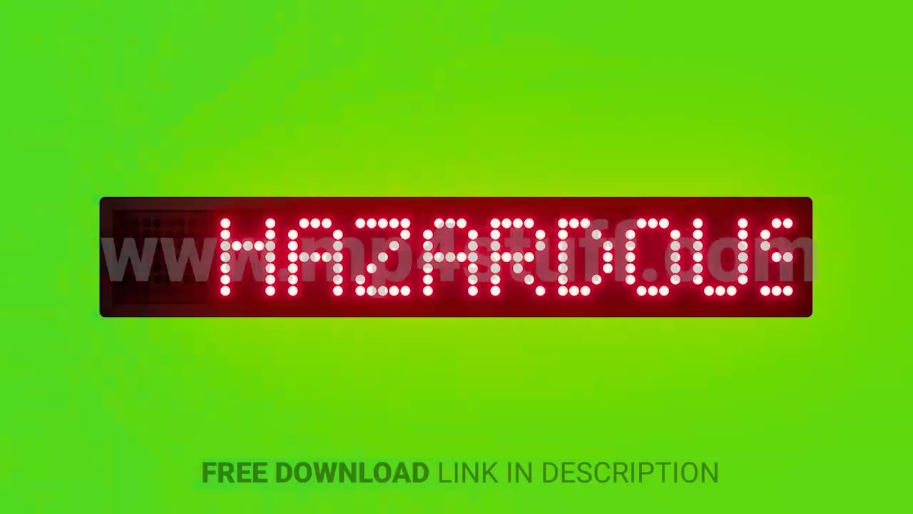 Hazardous Area Scrolling Red Dot Matrix LED Text Animation on Green Screen Seamless Loop
