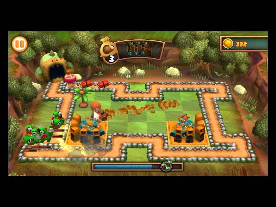 Go Home Dinosaurs! - 1-13 - Walkthrough - 3 steaks! (easy way)