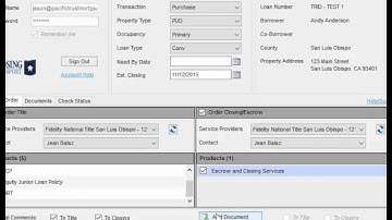 Encompass - How to Open a Title Order