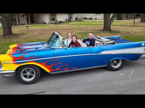 1957 Chevy Convertible Driving School, Student Driver...lol