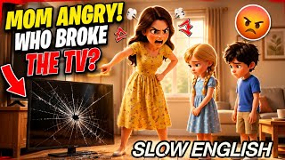 Did Lily Break the TV? 😱📺 | Slow English Story for Beginners | A2 Level