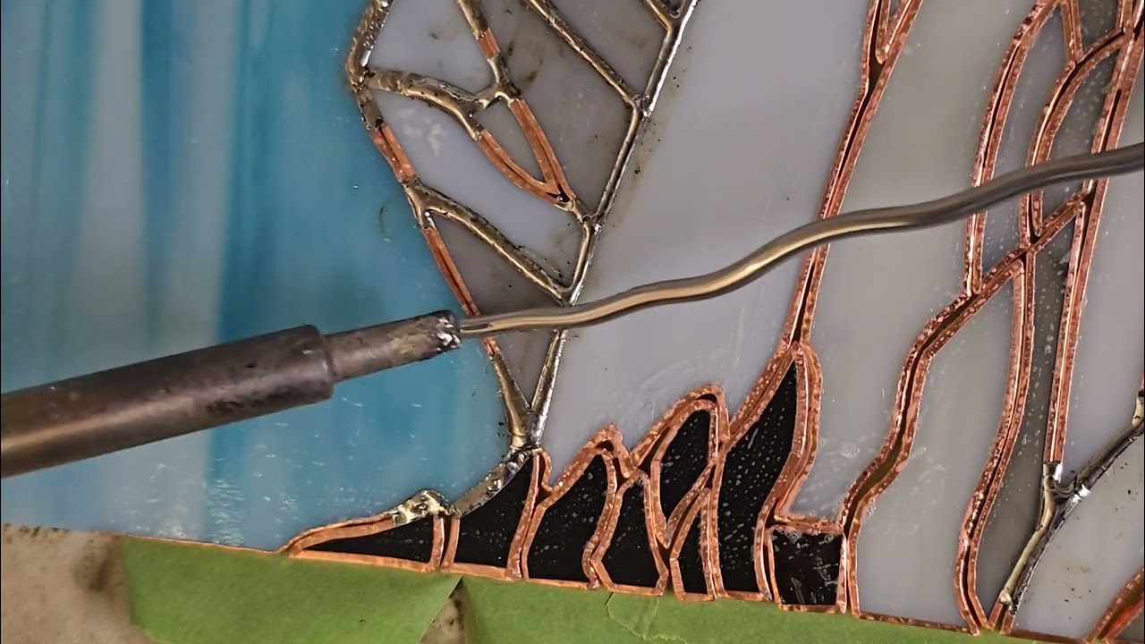 Soldering Stained Glass Art In Real Time - Soldering Help For New Stained Glass Artists