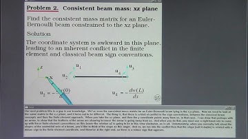 Structural Dynamics. Consistent Mass. Lecture 2, Part B.