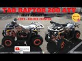 Tao Raptor 200 ATV Review In Grey Orange