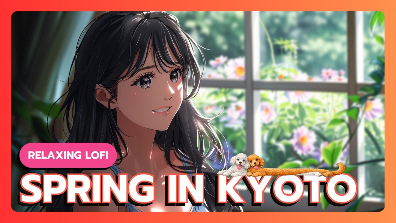Open the Window 🌸 Kyoto Spring by the River | 2 Hour Lofi for Study & Relax