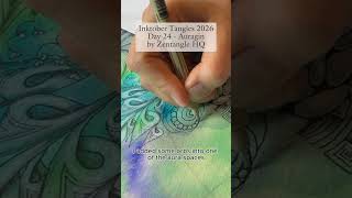 Auragin Zentangle Pattern | Inktober Tangles 2026 Day 24