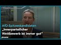 Bundestagswahl 2021: Alice Weidel und Tino Chrupalla zu ihrer Bewerbung als Spitzen-Duo der AfD