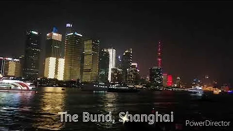 Beautiful, glittering night of Huang Pu River, Sha...