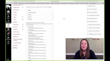 Canvas: Editing Course Navigation & Course Settings