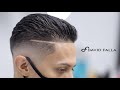 Tutorial de barberia  corte hacia atras slick back