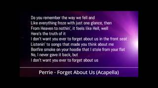 Perrie - Forget About Us [Acapella] (Lyrics)