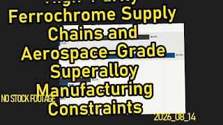 High-Purity Ferrochrome Supply Chains and Aerospace-Grade Superalloy Manufacturing Constraints