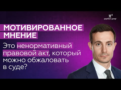 Мотивированное мнение – ненормативный акт, который можно обжаловать в суде? Евгений Леонов