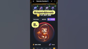 Hamster kombat 22 August | Hamster kombat 22 August cipher code mini game daily today cipher code