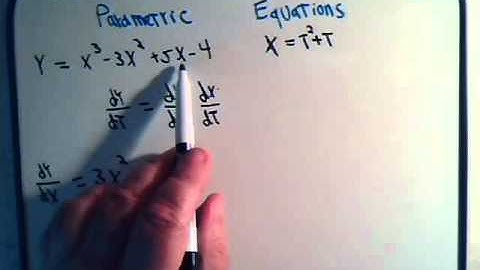 Chain Rule For Derivatives Applied To Parametric Equations Example 2