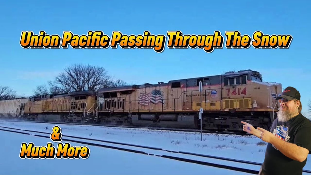 A Great Day For Railfanning On The Union Pacific Line After It Snowed 