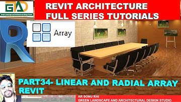 PART 34 LINEAR AND RADIAL ARRAY IN REVIT (Revit Architecture full series tutorial)