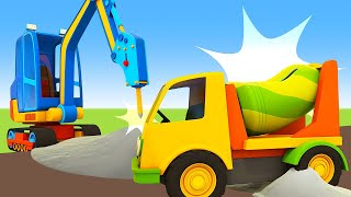 Vamos resgatar o caminhão betoneira! Desenhos animados em português. Desenho animado infantil