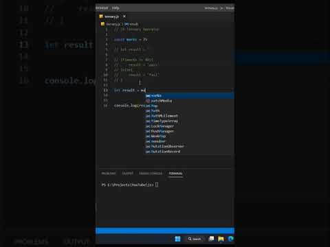 JavaScript Ternary Operator #shorts #coding #javascript