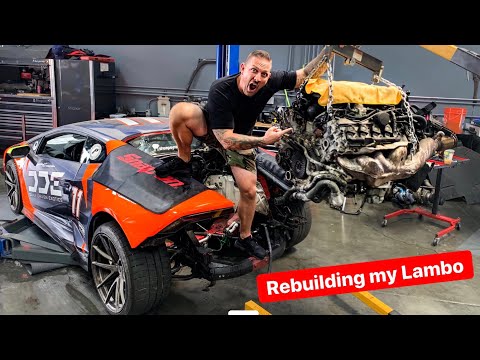REBUILDING MY DESTROYED LAMBORGHINI’S V10 ENGINE! *DAMAGE FOUND*