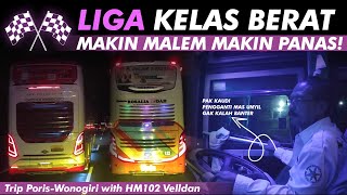 BIKIN LEMES!!! MAKIN MALAM MAKIN PANAS | Momen HM102 Velldan Surung Bus Premium di Sirkuit Transjawa