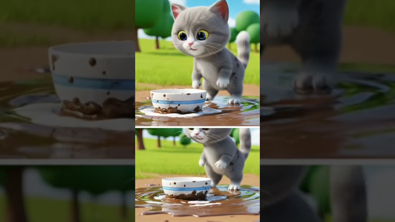 Kids Love This Cat 😻 | Funny Cat Cartoon | Dhink Chhikka Sound 😂 