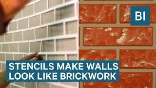 These Stencils Make Walls Look Like Brickwork — Here