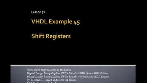 Lesson 72   Example 45  Shift Register