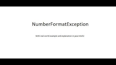 NumberFormatException