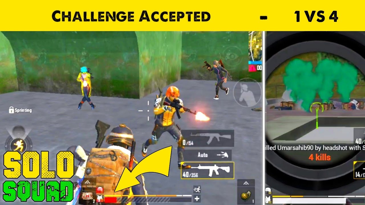 Solo VS Squad Challenge Accepted | PUBG Mobile Lite Gameplay - LION x GAMING
