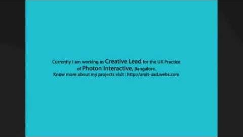 Amit Kumar Tiwari | User Experience Designer