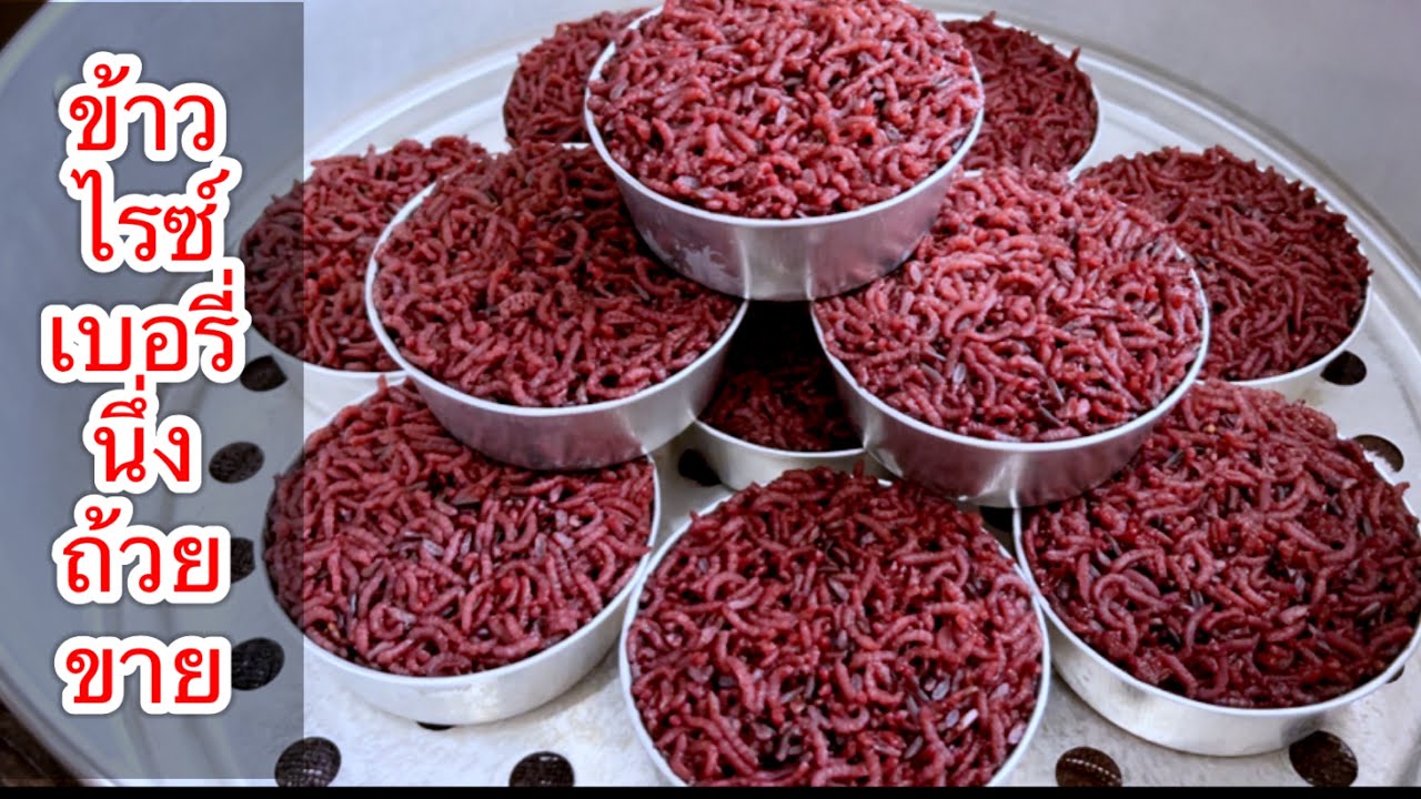 ข้าวไรซ์เบอรี่ ข้าวไรซ์เบอรี่นึ่งถ้วย วิธีนึ่งข้าวไรซ์เบอรี่ เมนูสร้างอาชีพ