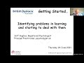 Free webinar identifying problems in learning and starting to deal with them