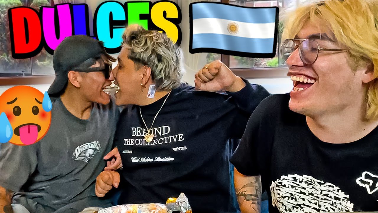 Probando dulces argentinos junto al buti y glogloking nueva volcano